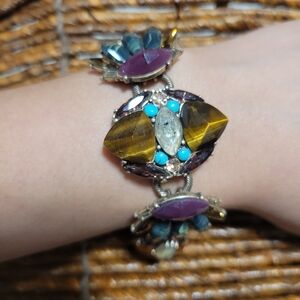 Chloe + Isabel Purple and Gold Gemstone Bracelet